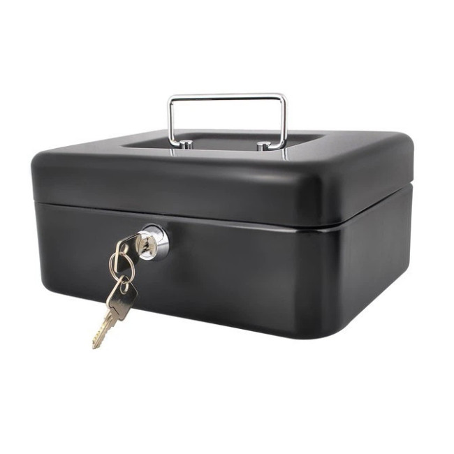 Велика металева касета для грошей Malatec 822 сейф каса - 20×16×9 см