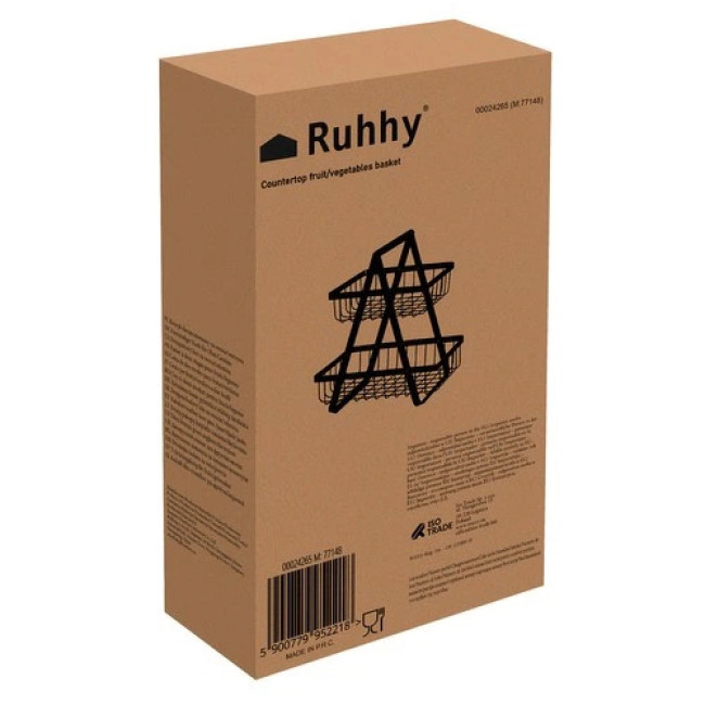 Двухъярусная корзина для овощей/фруктов Ruhhy 24265, 30х27х17.5 см