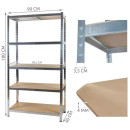 Стеллаж для хранения 180x90x40 Malatec 23768/n