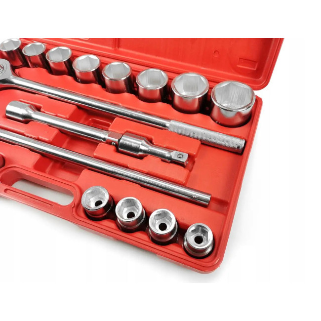 Набір торцевих ключів Mar-Pol M58252 3/4'' 6-гранні 21шт. 19-50 мм Польща