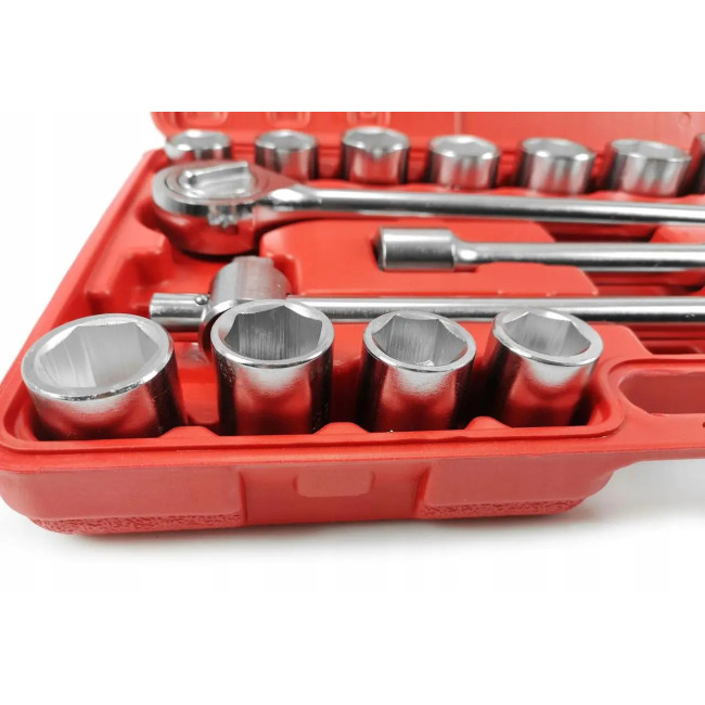 Набір торцевих ключів Mar-Pol M58252 3/4'' 6-гранні 21шт. 19-50 мм Польща