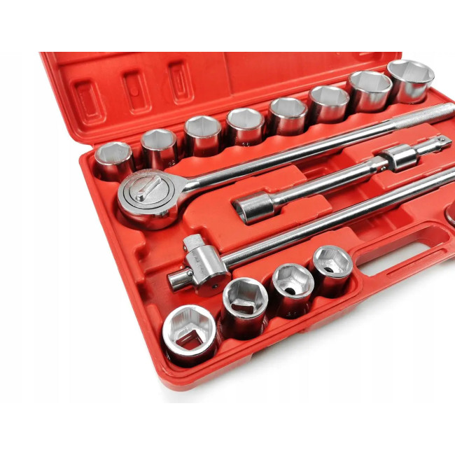 Набір торцевих ключів Mar-Pol M58252 3/4'' 6-гранні 21шт. 19-50 мм Польща