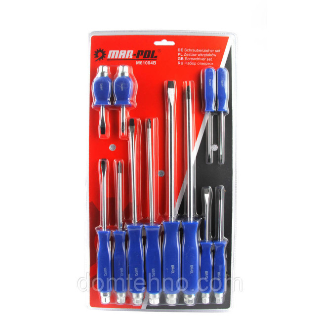 Набор слесарных отверток 12 шт Mar-Pol M61004B/n