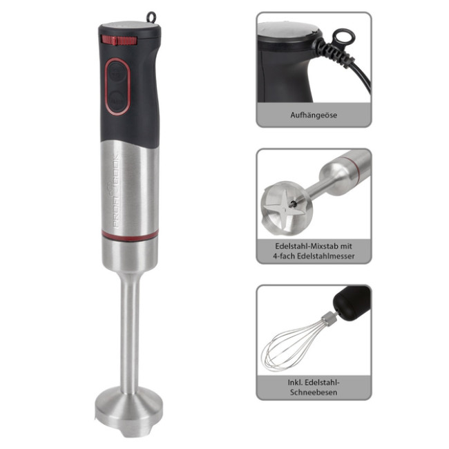 Блендер погружной ProfiCook 2в1 1000 Вт нержавеющая сталь (PC-SMS 1226)