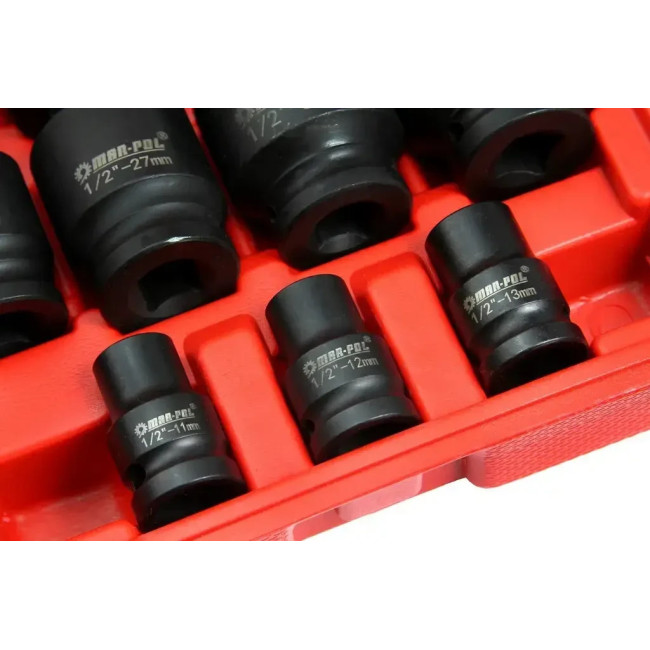 Набір ударних торцевих головок 1/2