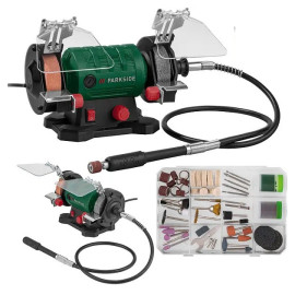 Точильний шліфувальний станок з гнучким валом Parkside 3 в 1 + 103 аксесуарів в футлярі (PDFW 120 B3)