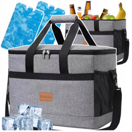 Термосумка Trizand 40 л сумка холодильник 47 x 28,5 x 30 см + 2 акумулятори холоду (23843)