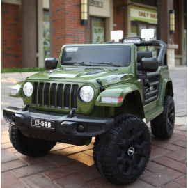 Дитячий Електромобіль Jeep LT 4x4 Зелений PlayHouse (Польща)