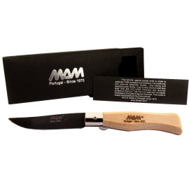 Ніж MAM DOURO POCKET KNIFE BLACK TITANIUM, LIGHT WOOD HANDLE 2109