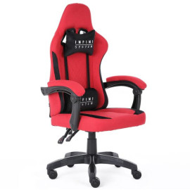 Геймерське-офісне крісло з тканини INFINI SYSTEM Red/n