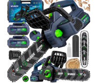 Акумуляторна пила ланцюгова + 2 акумулятори 4Ач 20В + шина 30см Wuber (Польща)