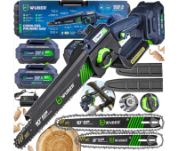 Акумуляторна пила ланцюгова + 2 акумулятори 2Ач 20В + 2 шини Wuber (Польща)