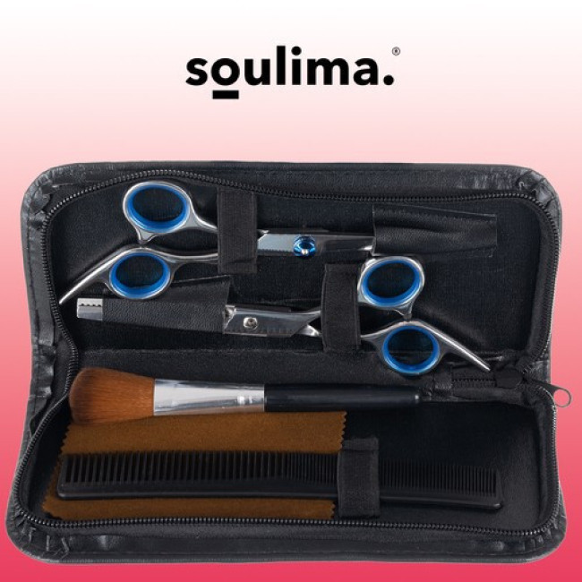Перукарський набір 7 елементів з аксесуарами, перукарські ножиці Soulima 18084 Польща
