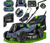 Газонокосилка аккумуляторная Wuber  + 2 аккумулятора 6Ач 42л (Польша)