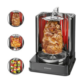 Електрошашличниця мультигриль Bomann Vertical Multi-Grill 1400 Вт, 3 в 1 гриль + шашлик + шаурма (DVG 3006 CB)