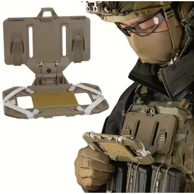 Тактичне кріплення для телефону на систему Molle SteelCats Coyot