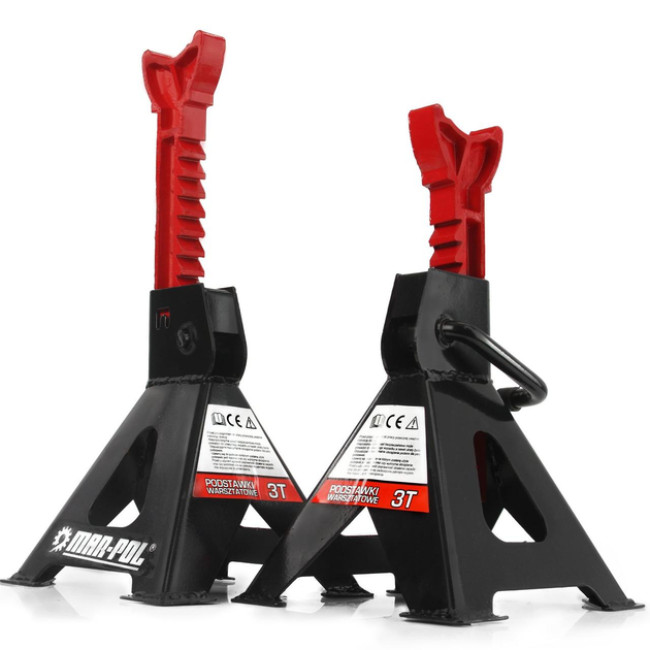 Комплект підставок-стійок під автомобіль Mar-Pol 3 т з механічним блокуванням 270 - 410 мм 2 шт (M80102)