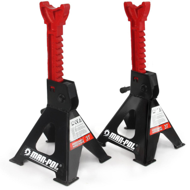 Комплект підставок-стійок під автомобіль Mar-Pol 3 т з механічним блокуванням 270 - 410 мм 2 шт (M80102)