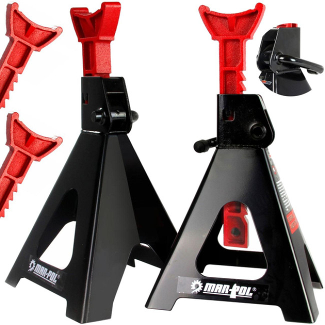 Комплект підставок - стійок під автомобіль Mar-Pol 6 т з механічним блокуванням 408 - 600 мм 2 шт (M80103)