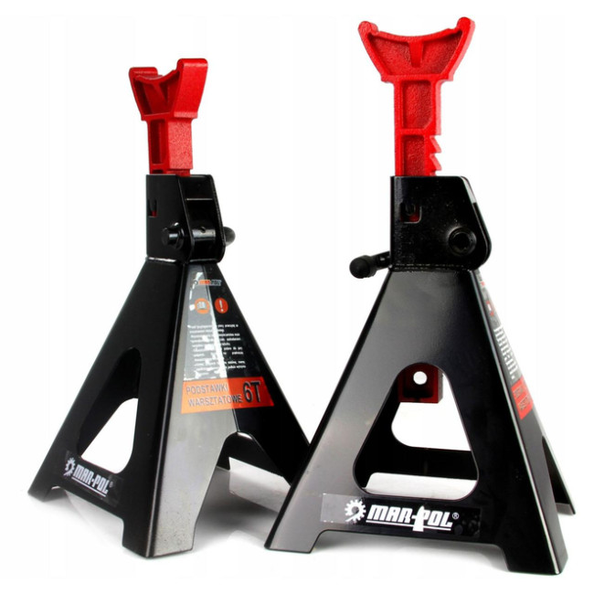 Комплект підставок - стійок під автомобіль Mar-Pol 6 т з механічним блокуванням 408 - 600 мм 2 шт (M80103)
