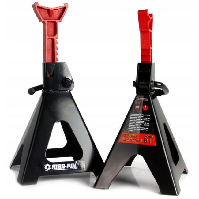 Комплект підставок - стійок під автомобіль Mar-Pol 6 т з механічним блокуванням 408 - 600 мм 2 шт (M80103)