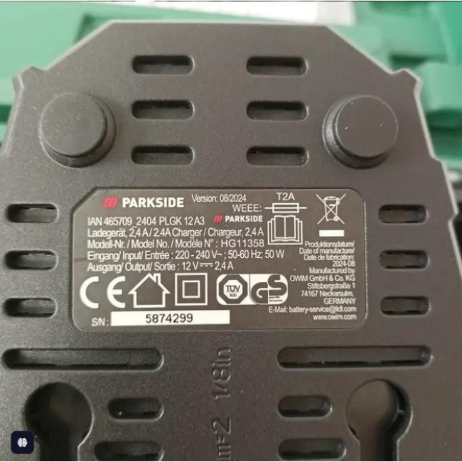 Акумуляторний кутовий гайковерт Parkside PAR 12 B1 (54 Нм, 3/8