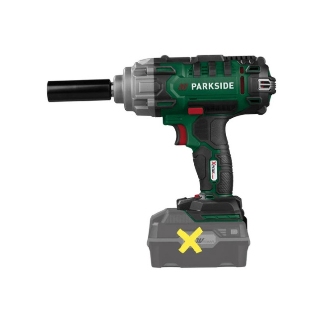Аккумуляторний ударний гайковерт PARKSIDE - модель - PASSK 20-LI C3 (без акумулятора і зарядного пристрою) - комплектація - кейс + 4 насадки
