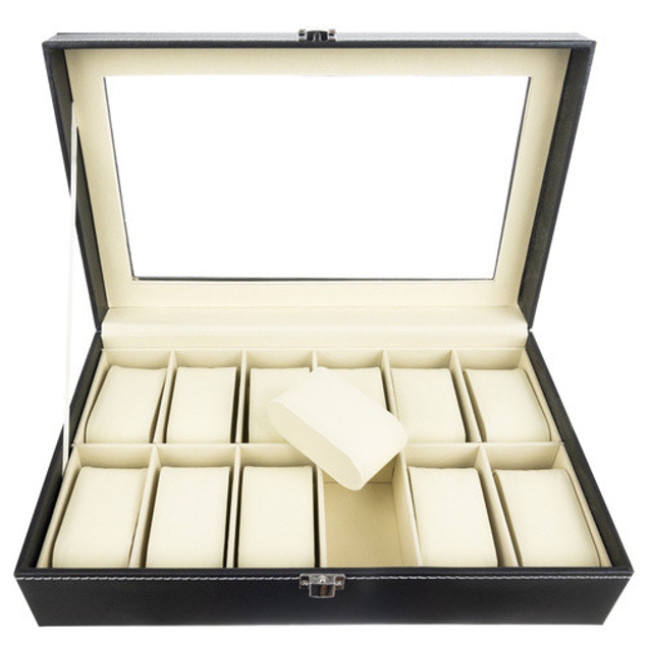 Органайзер для часов браслетов и украшений Soulima 12 отделений 30.5 x 20.5 x 8 см (12534)