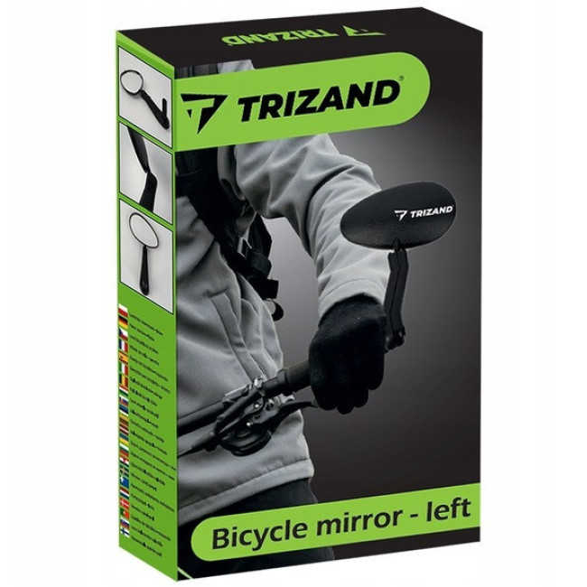 Велосипедное зеркало левое регулируемое 350 градусом Trizand (25781)