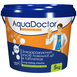 Хлор для бассейна длительного действия AquaDoctor C-90T 5кг