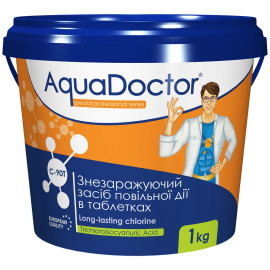 Хлор для бассейна длительного действия AquaDoctor C-90T 1кг