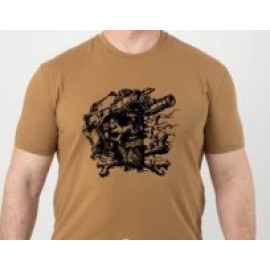Футболка з принтом MILITARY PLUS койот (MLPLC01)