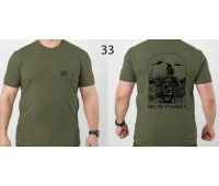 Футболка з принтом MILITARY PLUS олива (MLPLO33)