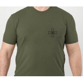 Футболка з принтом MILITARY PLUS олива (MLPLO36)