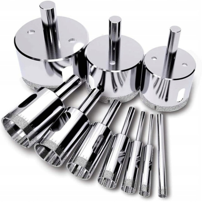 Набір корончастих свердл з алмазним напиленням 6-68мм 10шт. Мар Пол M22450/n