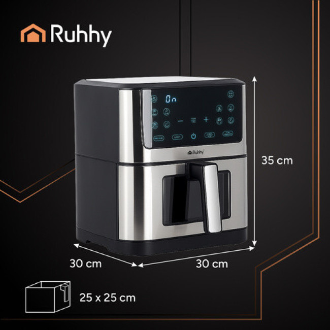 Аерофритюрниця на 8 л Руххі 25512 з антипригарним покриттям без масла + безкоштовні рецепти