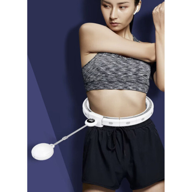 Хула-хуп з масажними накладками + утяжелитель, обруч для схуднення зі лічильником Trizand 25254 Польща