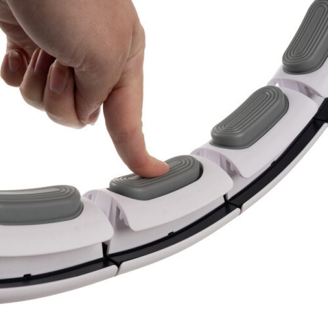 Хула-хуп з масажними накладками + утяжелитель, обруч для схуднення зі лічильником Trizand 25254 Польща