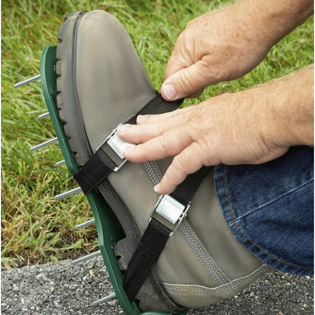 Сандалии-аэраторы газонные Gardlov 26 шипов размер от 36 до 46 с металлическими застежками (20704)