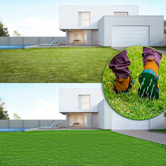 Сандалии-аэраторы газонные Gardlov 26 шипов размер от 36 до 46 с металлическими застежками (20704)