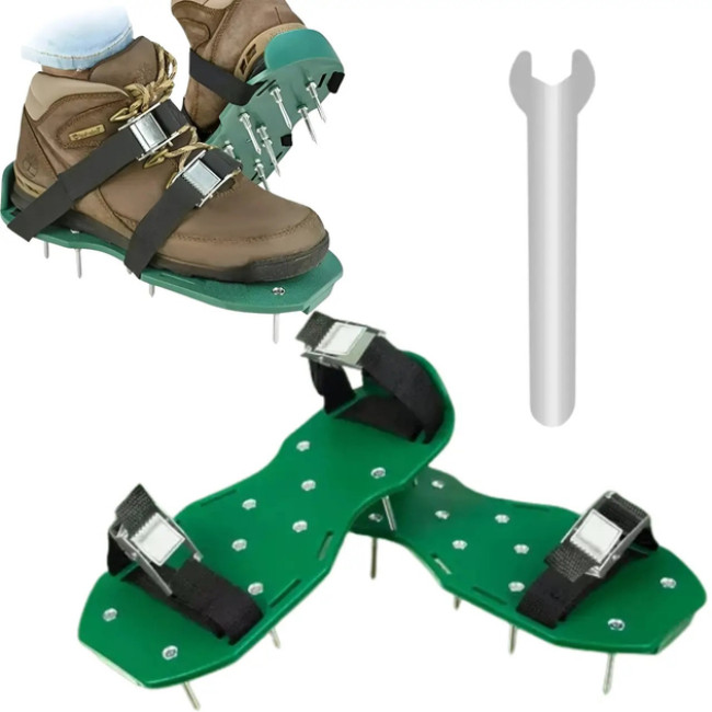 Сандалии-аэраторы газонные Gardlov 26 шипов размер от 36 до 46 с металлическими застежками (20704)