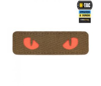 Шеврон M-TAC НАШИВКА CAT EYES LASER CUT COYOTE/RED/GID (51495995)