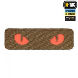 Шеврон M-TAC НАШИВКА CAT EYES LASER CUT COYOTE/RED/GID (51495995)