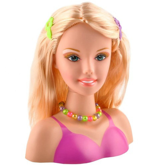 Манекен голова Барбі для укладки із аксесуарами для дівчат Kruzzel 23437/n