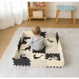 М'який КОВРИК-ПАЗЛ для дітей «Динозаври» 106×106 см