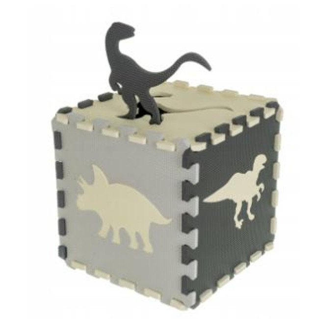 М'який КОВРИК-ПАЗЛ для дітей «Динозаври» 106×106 см