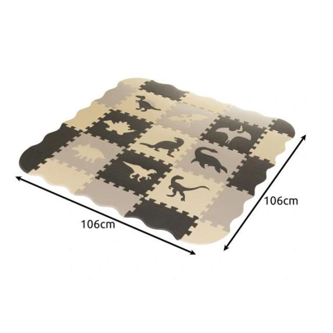 М'який КОВРИК-ПАЗЛ для дітей «Динозаври» 106×106 см