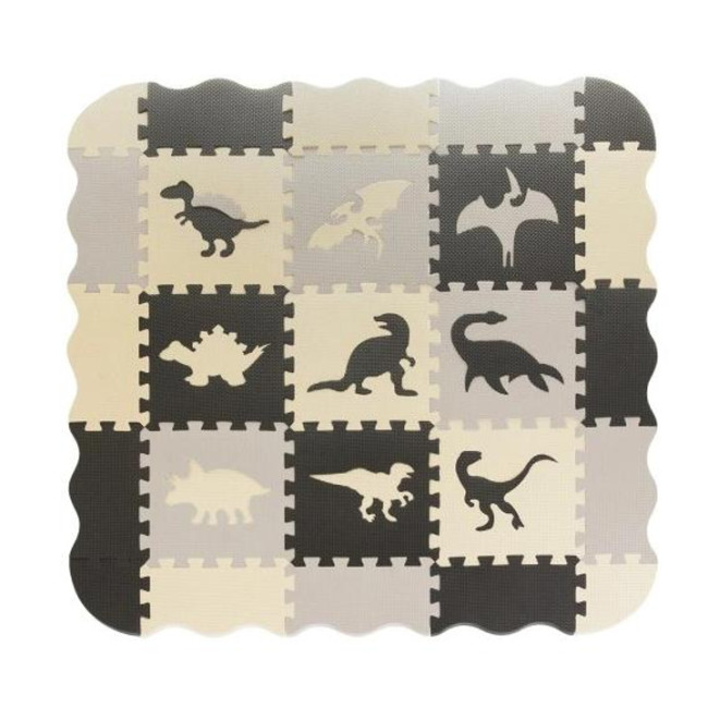 М'який КОВРИК-ПАЗЛ для дітей «Динозаври» 106×106 см