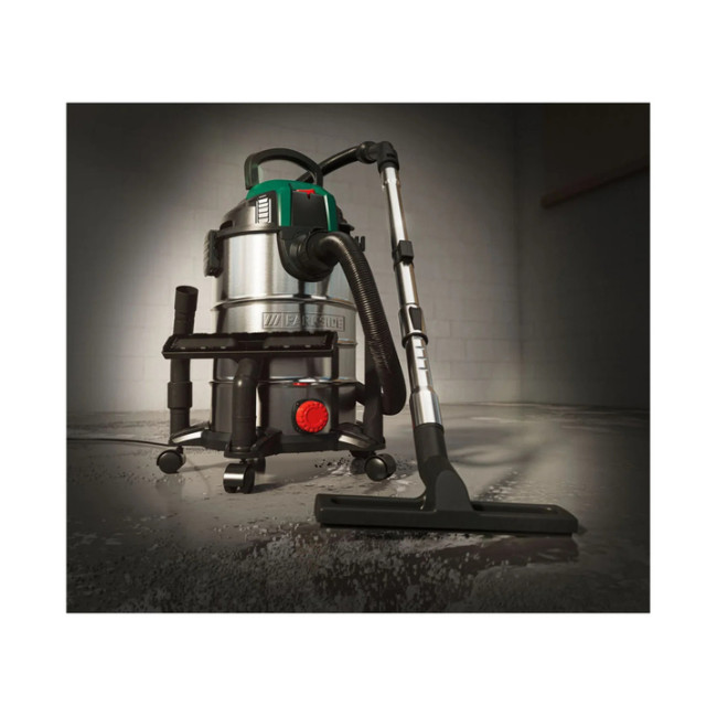 Пылесос промышленный для сухой и влажной уборки Parkside с набором насадок 25 л 1400 Вт (PWD 25 C4)