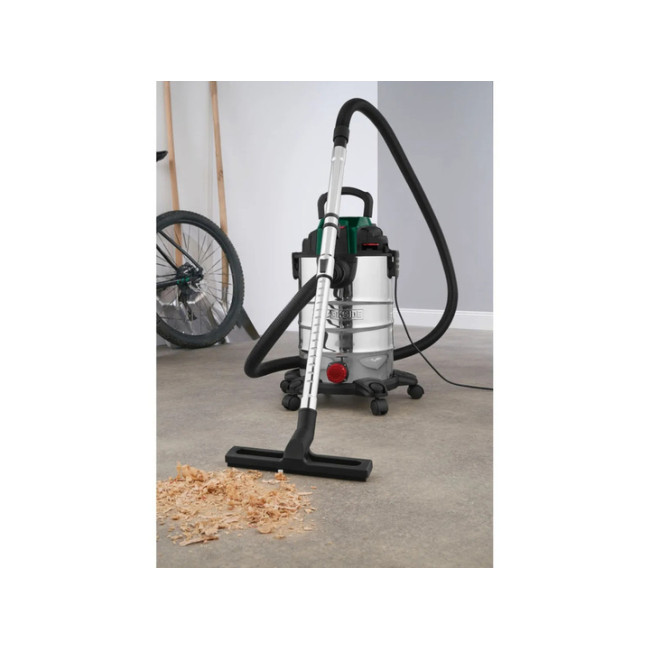 Пылесос промышленный для сухой и влажной уборки Parkside с набором насадок 25 л 1400 Вт (PWD 25 C4)